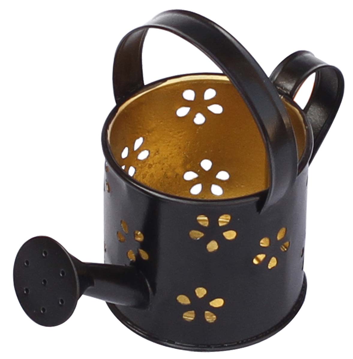 Bulk Wholesale – 6” Handmade Black Tea-Light Candle Stand / Votive Holder in Watering Can Design – Decorative Centerpieces – Home Décor