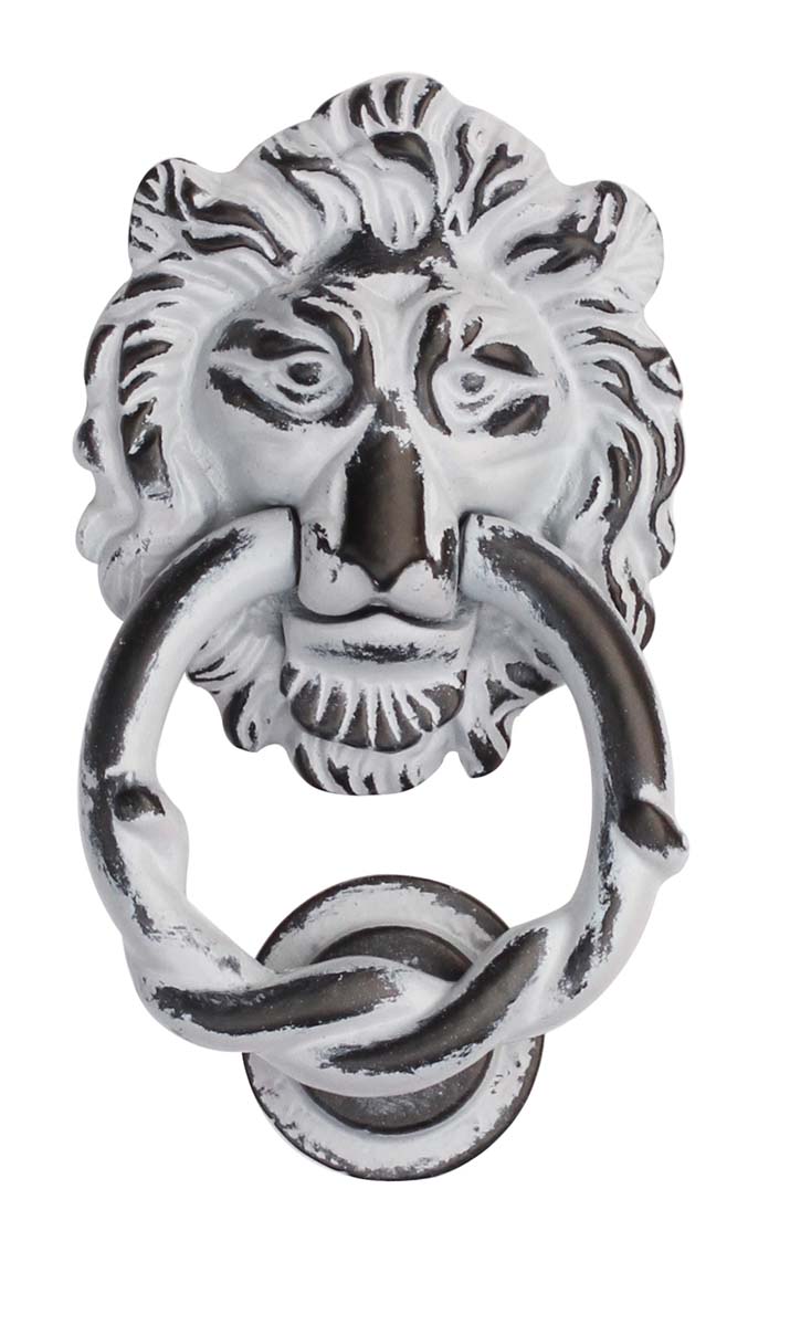 Bulk Wholesale Lion Head Door Knocker Handmade in Grey Color with Distressed-Finish - Door Accessories - Home Decor
