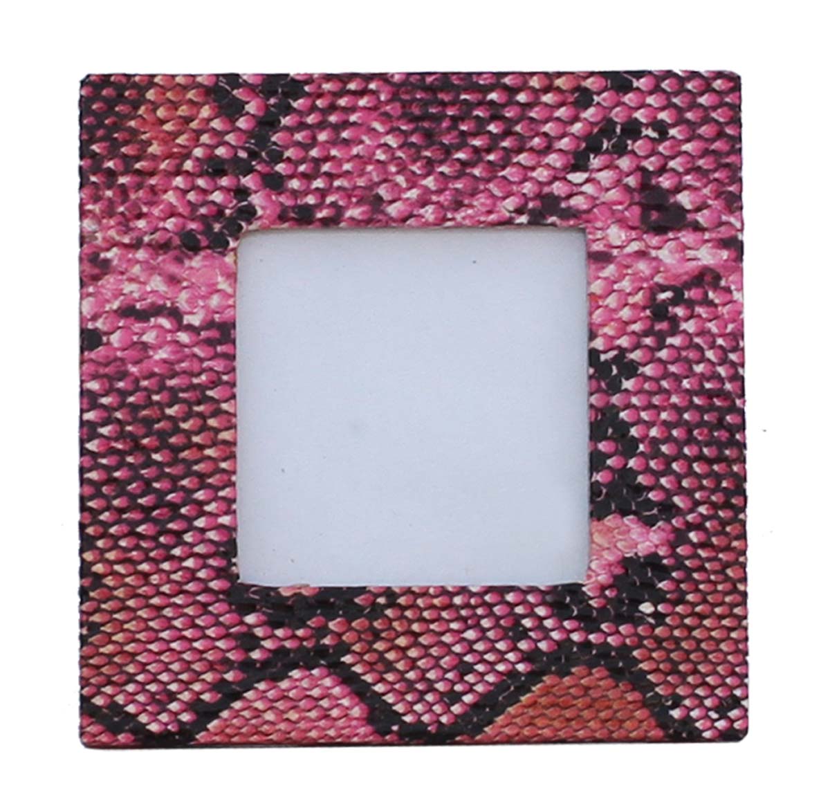 Source 3x3 Picture Frame in Bulk - Wholesale Handmade Pink & Black Photo Frame Decorated in MDF & Faux Leather - Home & Office Decor Frames from India
