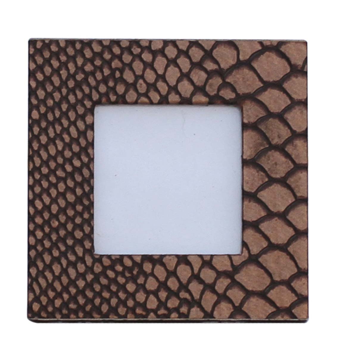 Source 3x3 Picture Frame in Bulk - Wholesale Handmade Copper Color Photo Frame Decorated in MDF & Faux Leather with Diamond Shaped Patterns - Home & Office Decor Frames from India