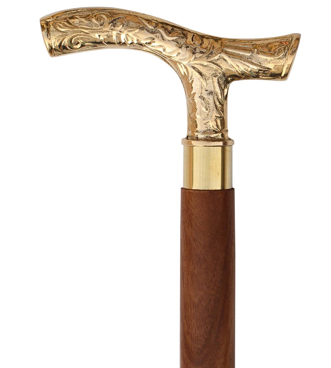 Bulk Buy Walking Stick/Cane - Wholesale Handmade Wooden Walking Cane with Fritz Style Brass Handle