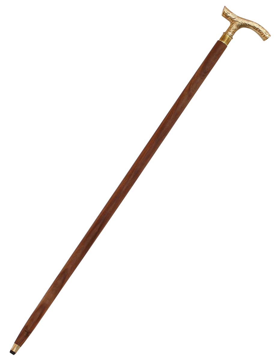 Bulk Buy Walking Stick/Cane - Wholesale Handmade Wooden Walking Cane with Fritz Style Brass Handle