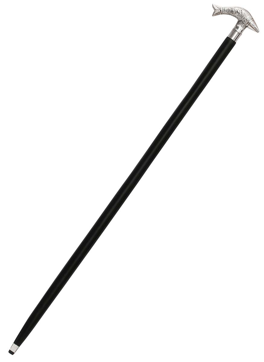 Bulk Buy Walking Stick/Cane - Wholesale 38.1” Handmade Wooden Walking Cane with Fish Shaped Brass Handle