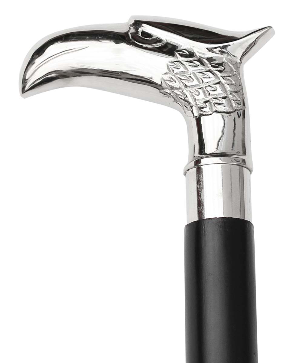 Bulk Buy 37.2” Walking Stick/Cane - Wholesale Handmade Wooden Walking Cane with Eagle-Head Shaped Brass Handle