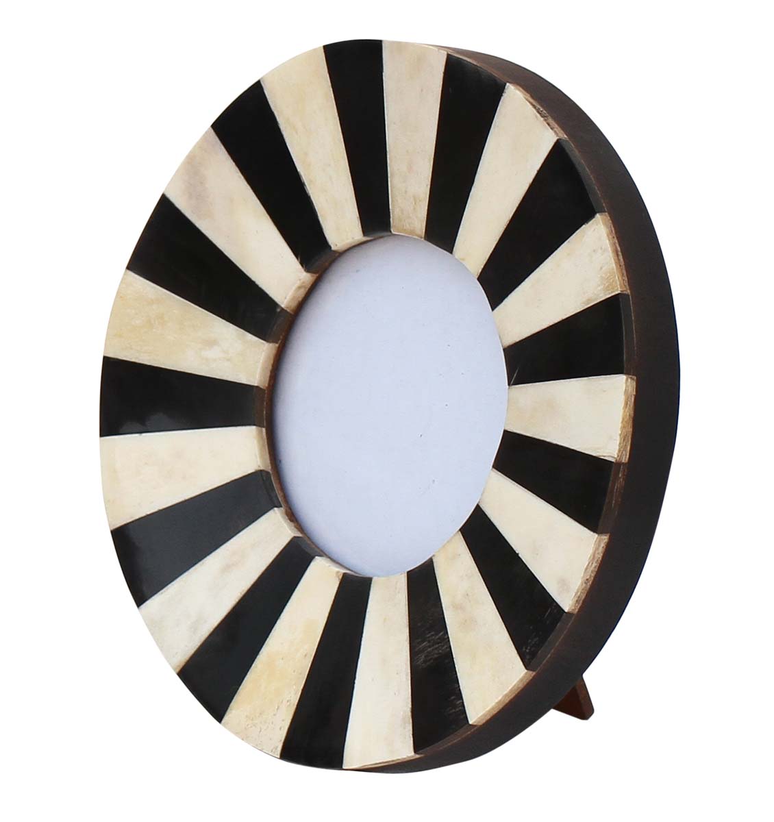 Buy 4x4 Inches Round Picture Frame in Bulk - Wholesale Handmade Black & White Photo Frame in MDF & Resin - Home & Office Decor Picture Frames from India
