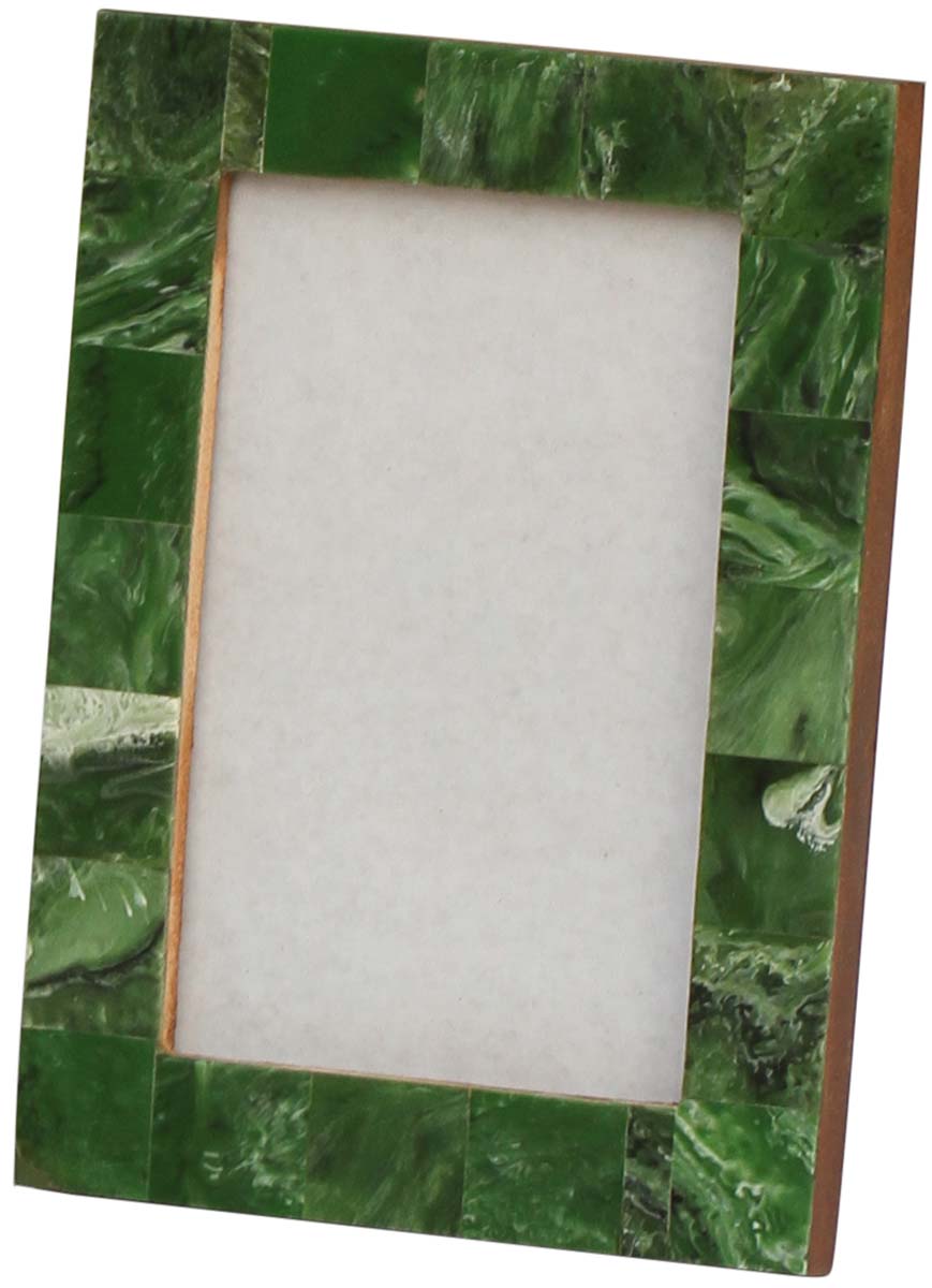 Buy 4x6 Inches Green Picture Frame in Bulk - Wholesale Handmade Abstract Pattern Photo Frame in MDF & Resin - Home & Office Decor from India