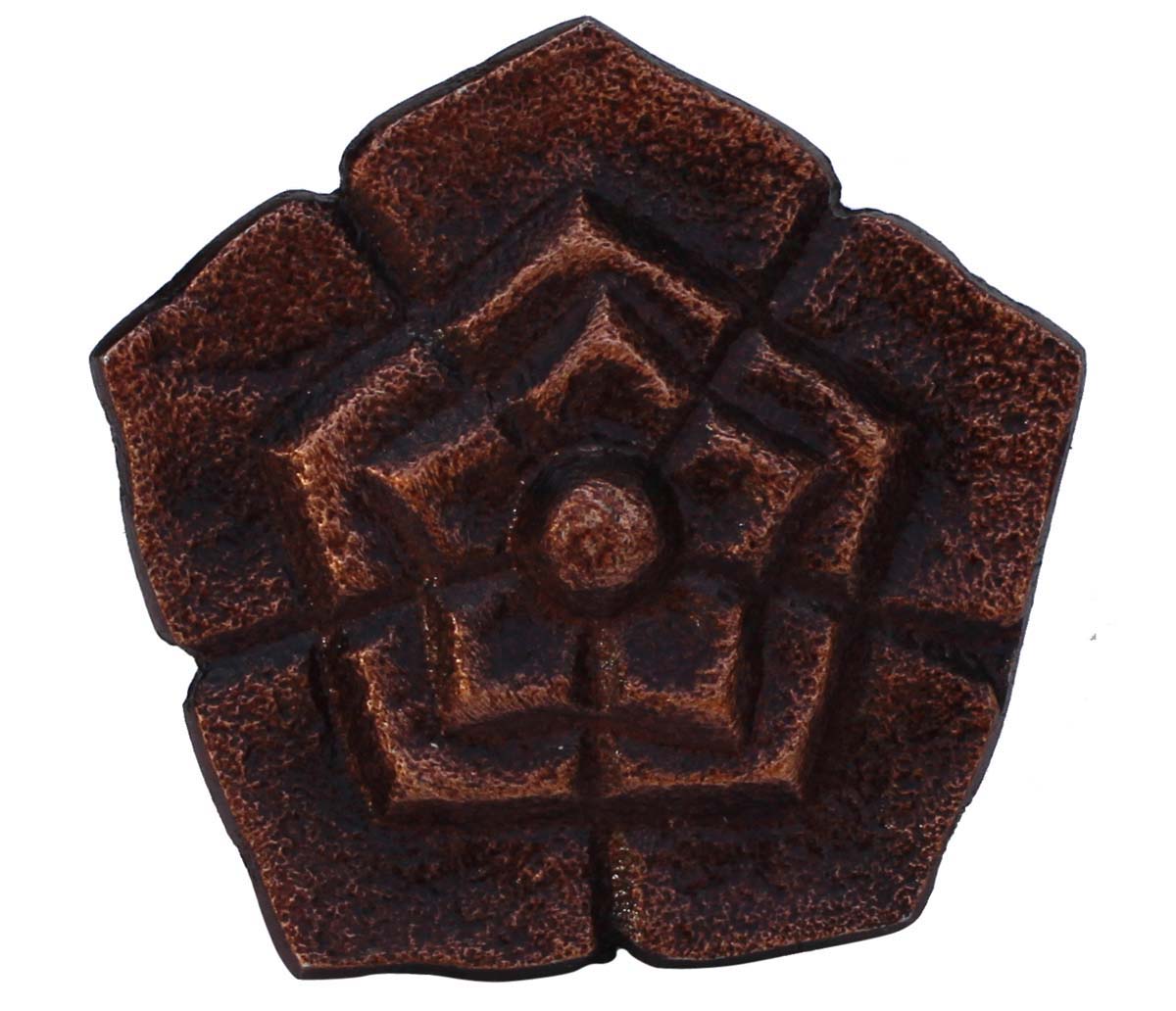 Buy in Bulk Wholesale – Set of 6 Metal Drawer Knobs / Cabinet Pulls / Handles in Rose Design Handmade 2.1” – Rustic-Look Accessories