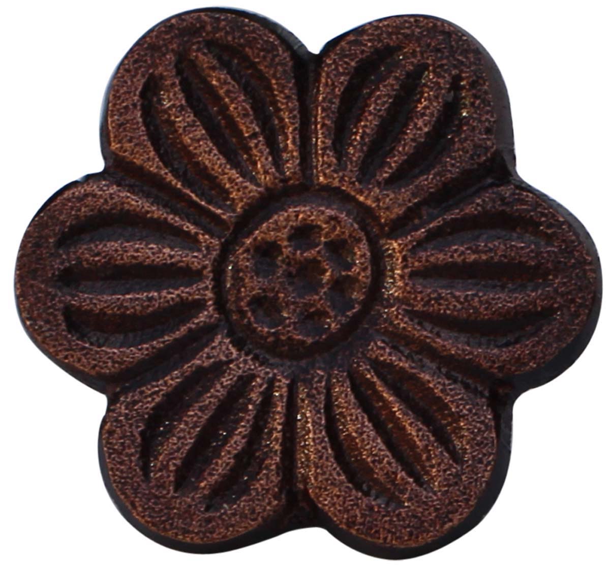 Buy in Bulk Set of 6 Wholesale Metal Drawer Knobs / Cabinet Pulls / Handles in Flower Design Handmade Rustic-Look Accessories