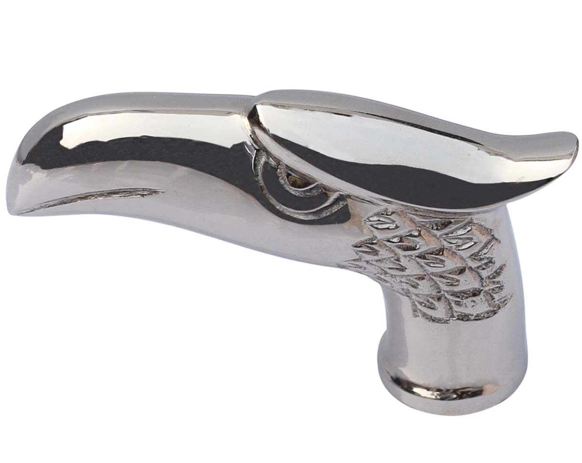 Handmade 3.7” Eagle Head Handle for Walking Stick/Cane - Vintage-Look Brass Handles With Carved Detailing - Fashion Walking Stick Accessories - Buy in Bulk Wholesale