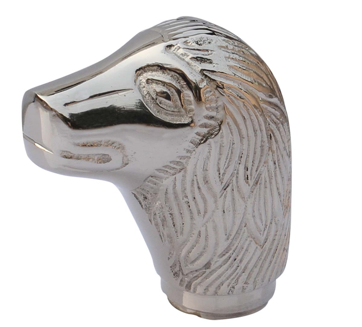 Bulk Buy Spaniel Head Shaped Handle For Walking Sticks /Canes - Wholesale Handmade Brass Handle - Silver-Tone With Nickel Finish - Walking Stick Accessories from India