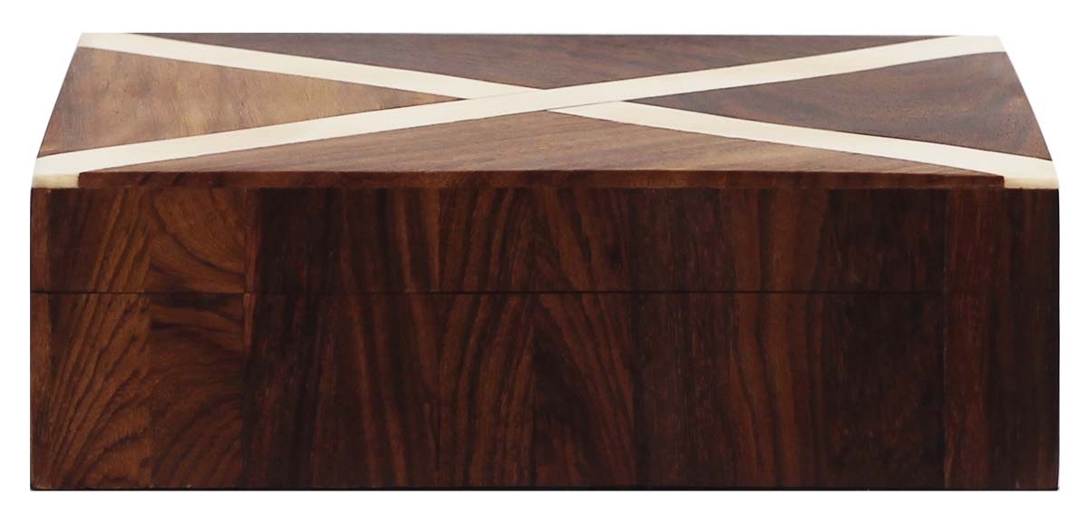 Wholesale 6.2 x 4.2” MDF Jewelry Box in Bulk - Handmade Rectangular MDF Jewelry Box/Trinket Box/Keepsake Box with Horn Inlay from India