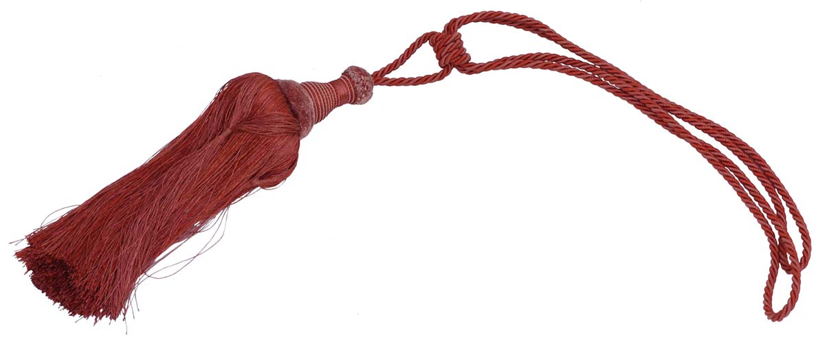 Curtain Tie Backs with Tassels - Rust Brown Colored Rayon Cord-Style Drapery Holdbacks - Home Decor Furnishings & Supplies - Buy in Bulk Wholesale