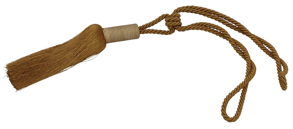 Curtain Tie Backs with Tassels - Antique Golden Color - Rayon Cord-Style Drapery Holdbacks with Braided Thread Bead - Home Decor Furnishings & Supplies - Buy in Bulk Wholesale