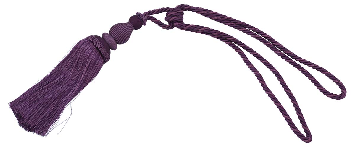 Curtain Tie Backs with Tassels - Mauve Violet Color - Rayon Cord-Style Drapery Holdbacks - Home Decor Furnishings & Supplies - Buy in Bulk Wholesale