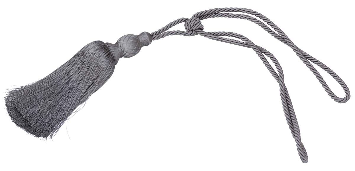 Curtain Tie Backs with Tassels - Silver-Gray Color - Rayon Cord-Style Drapery Holdbacks - Home Decor Furnishings & Supplies - Buy in Bulk Wholesale