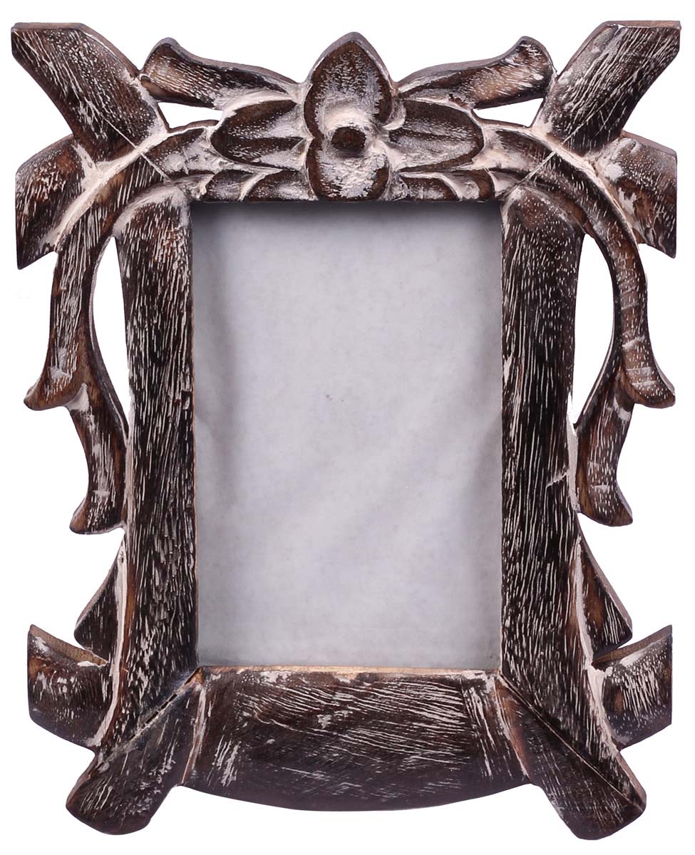 Bulk Buy Picture Frame - Wholesale Handmade 4x6 Photo Frame in Wood Decorated with White Distressed Finish - Home Decor Accessories from India