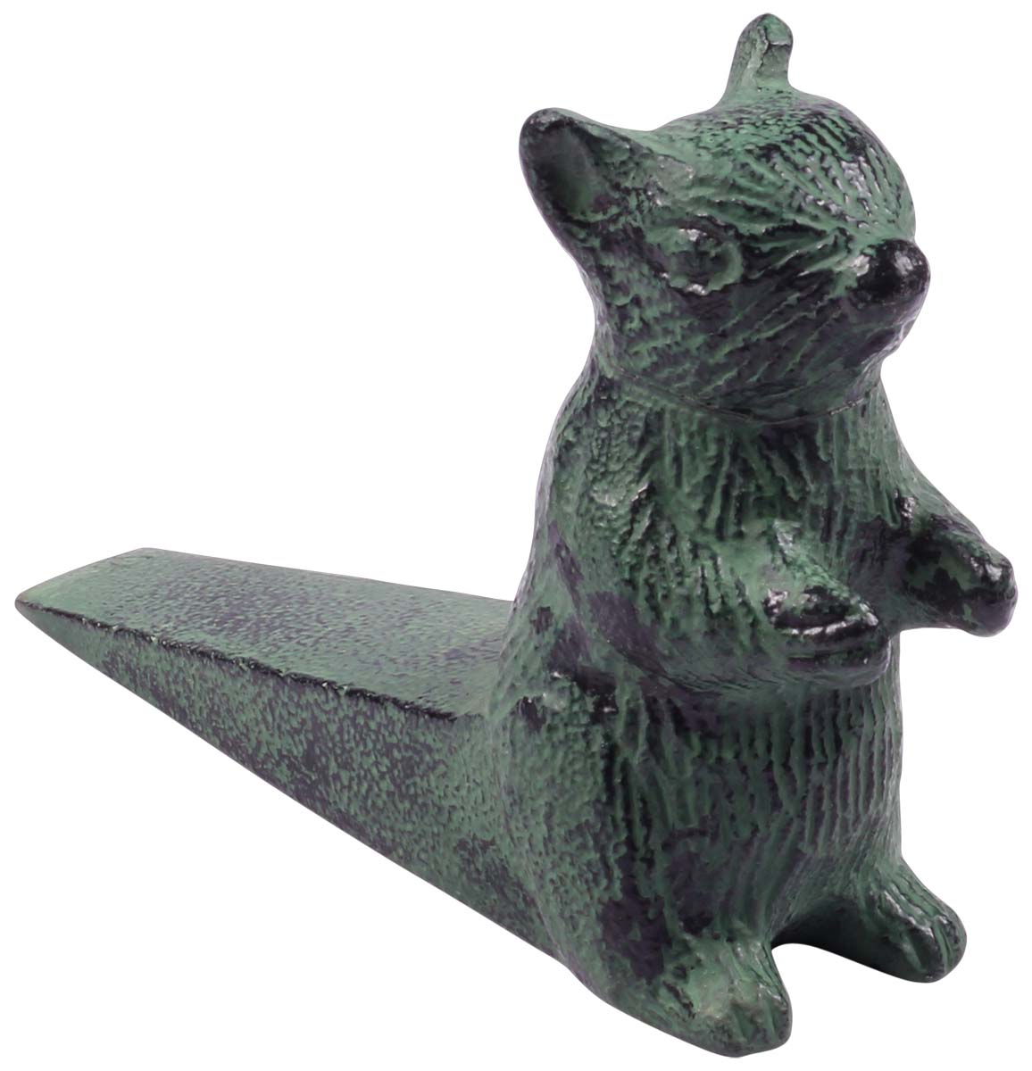 Buy in Bulk Wholesale Squirrel Door Stopper - Solid & Heavy Wedge Style Stopper - Cast Iron with Distressed Green & Black Patina - Shabby Chic Home Decor & Accessories & Supplies