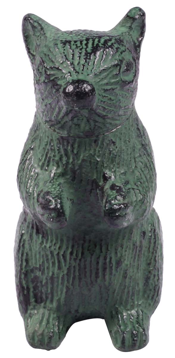 Buy in Bulk Wholesale Squirrel Door Stopper - Solid & Heavy Wedge Style Stopper - Cast Iron with Distressed Green & Black Patina - Shabby Chic Home Decor & Accessories & Supplies