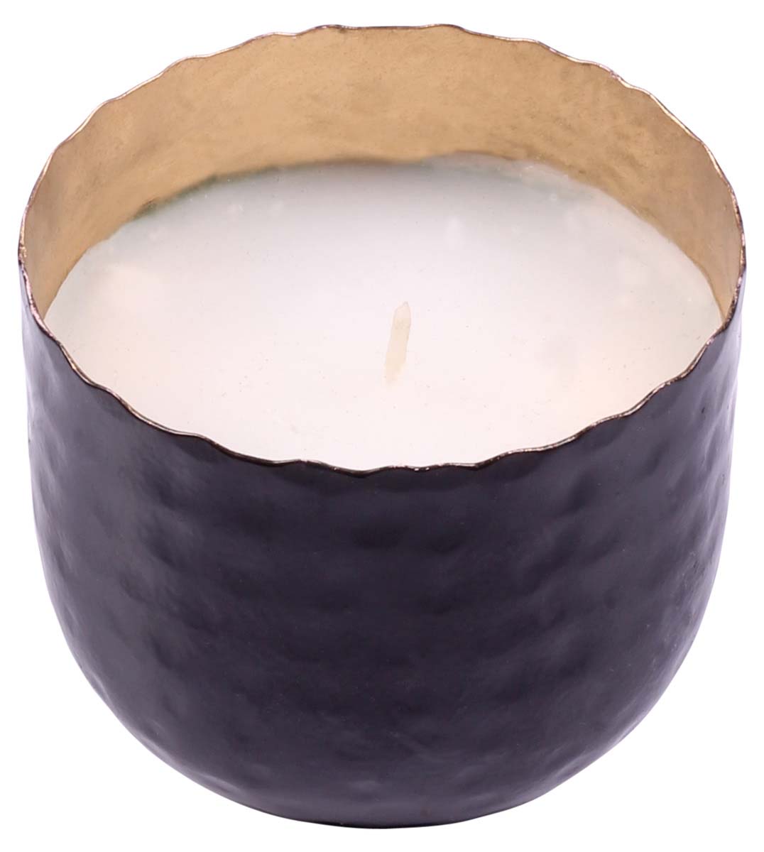 U-Shaped Metal Candle Holder / Stand - Hammered Effect - Black Exteriors - Candle Decor / Party Decorations - Buy in Bulk Wholesale