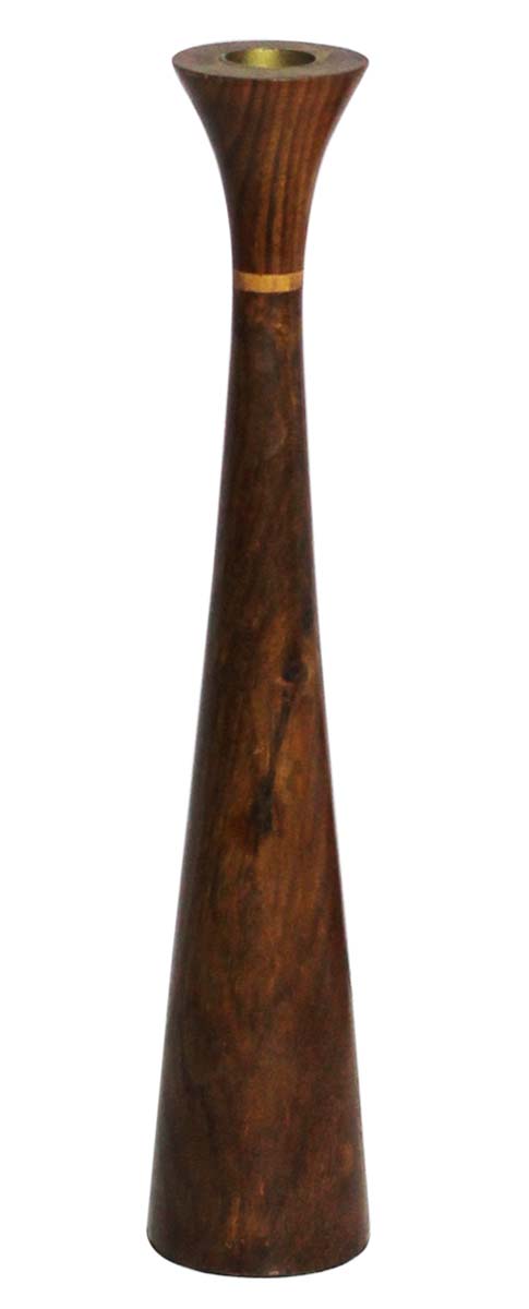 Bulk Wholesale 11.6” Handmade Wooden Taper Candle Stand / Holder in Brown Color – Interior Decorating Items – Home Décor