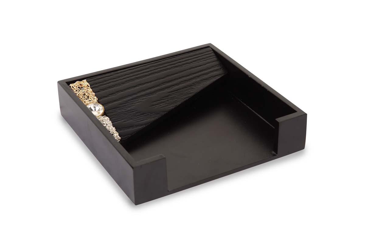 Wholesale Napkin Holders – Handmade in MDF – Black – Faux Gemstone – Napkin Holders Bulk 