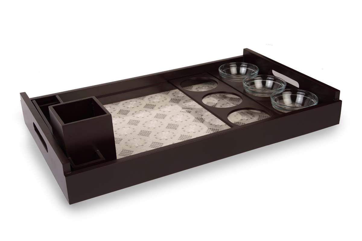 Platters in Bulk – Handmade MDF Platter + 3 Glass Bowls – Kitchen Accessories