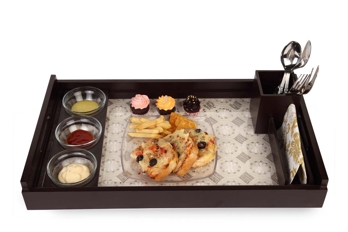 Platters in Bulk – Handmade MDF Platter + 3 Glass Bowls – Kitchen Accessories