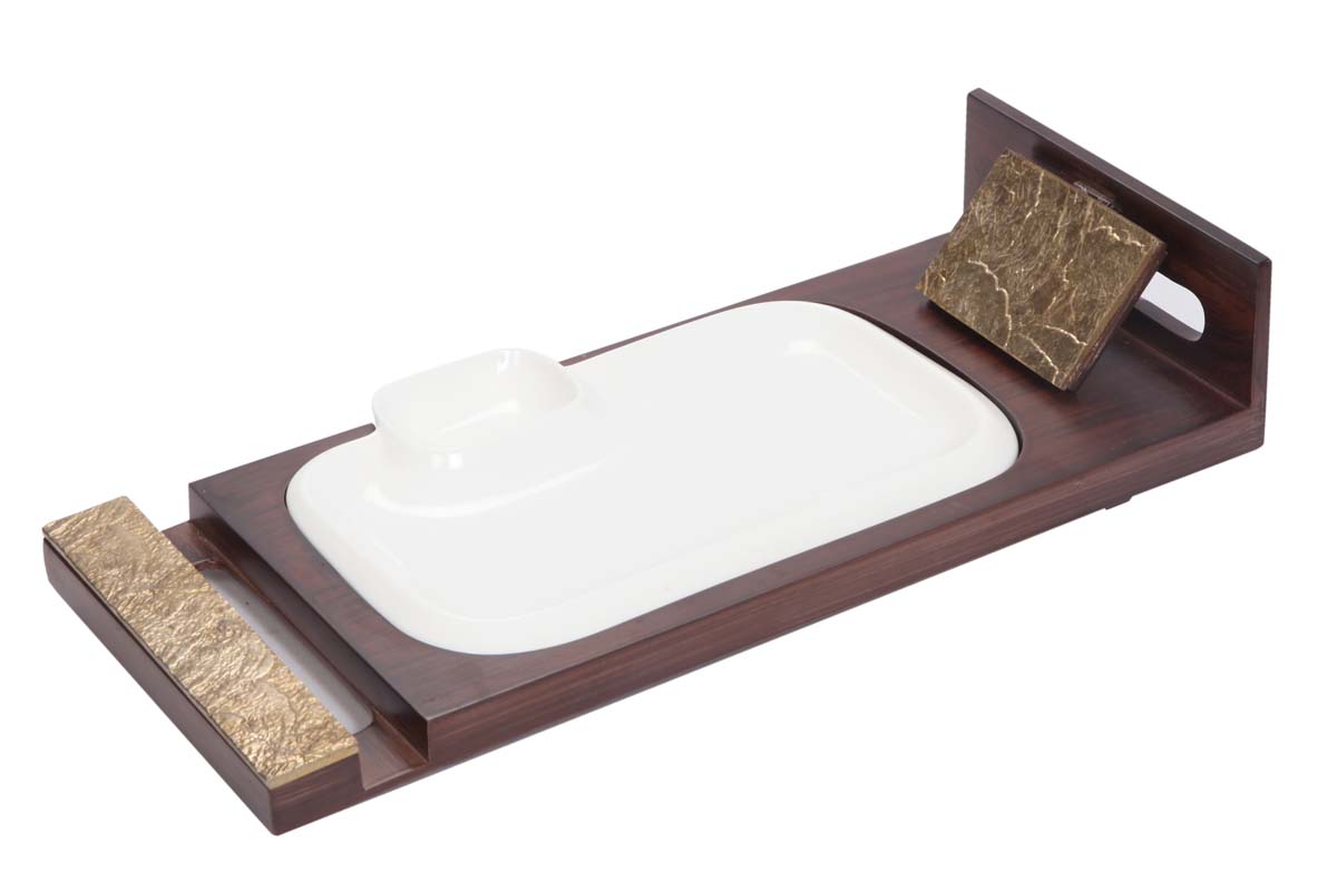Platters in Bulk – Handmade MDF Platter – Ceramic Tray – Inbuilt Dip Bowl – Kitchen Accessories
