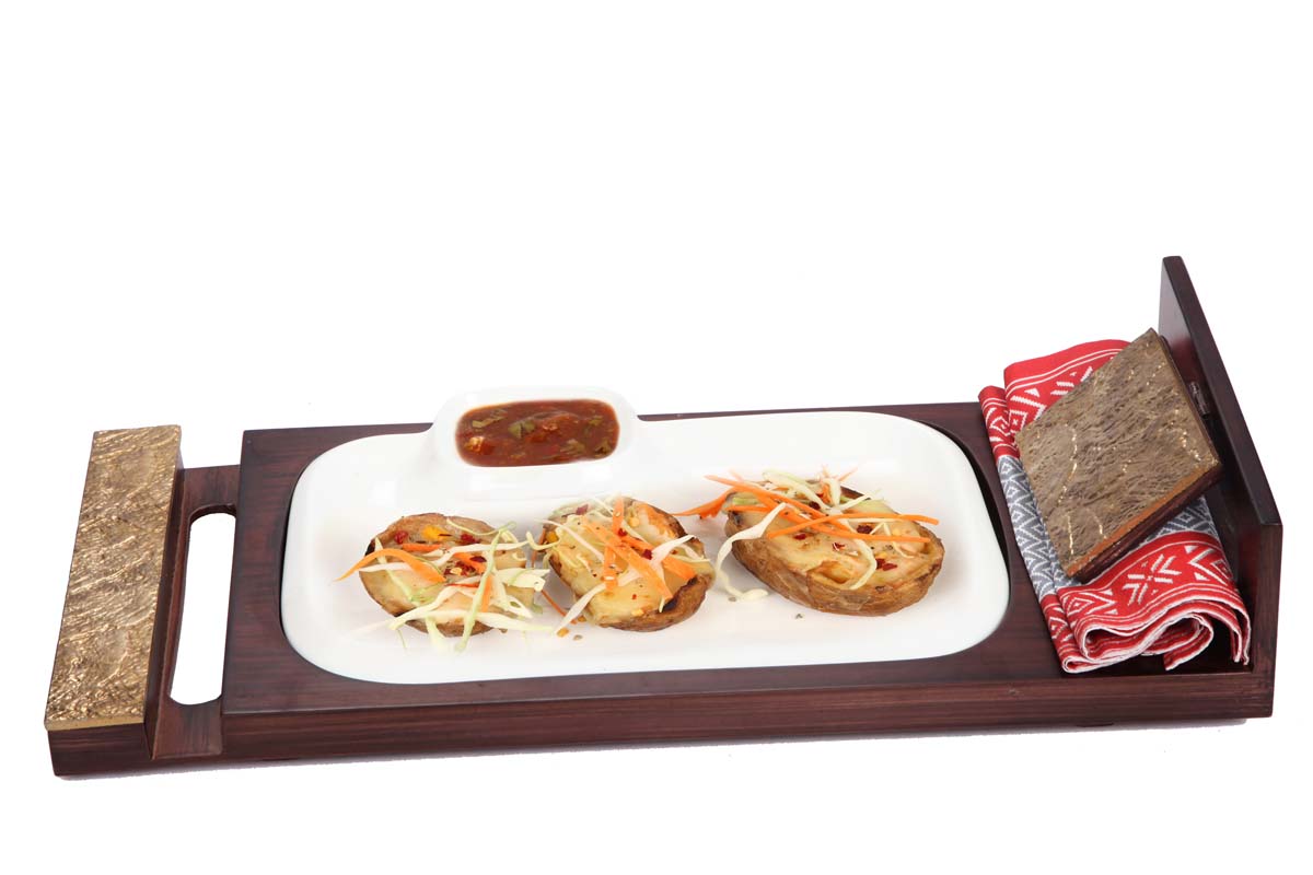 Platters in Bulk – Handmade MDF Platter – Ceramic Tray – Inbuilt Dip Bowl – Kitchen Accessories