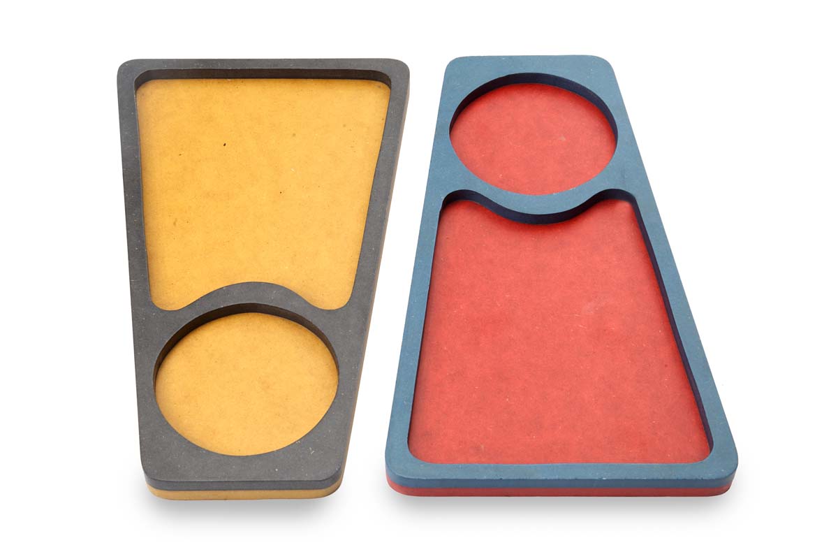 Platters in Bulk – Handmade in MDF – Black & Caramel Color – Kitchen Accessories