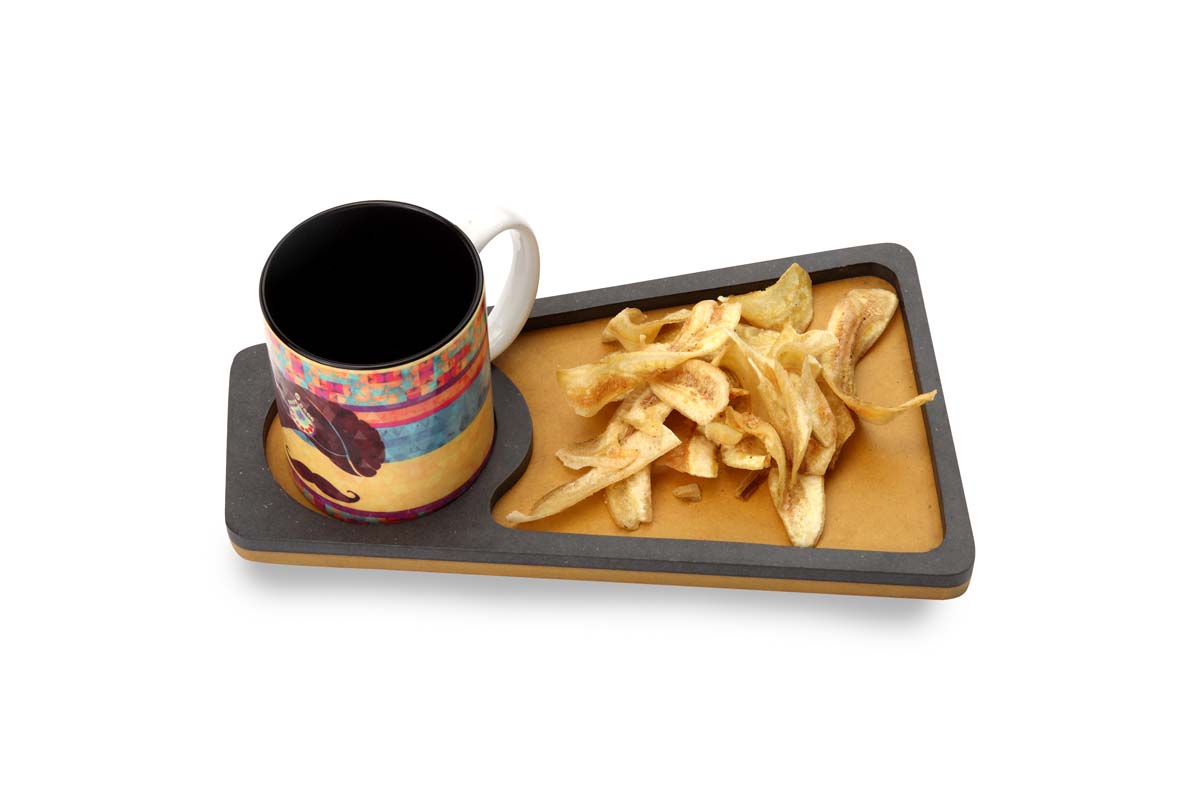 Platters in Bulk – Handmade in MDF – Black & Caramel Color – Kitchen Accessories