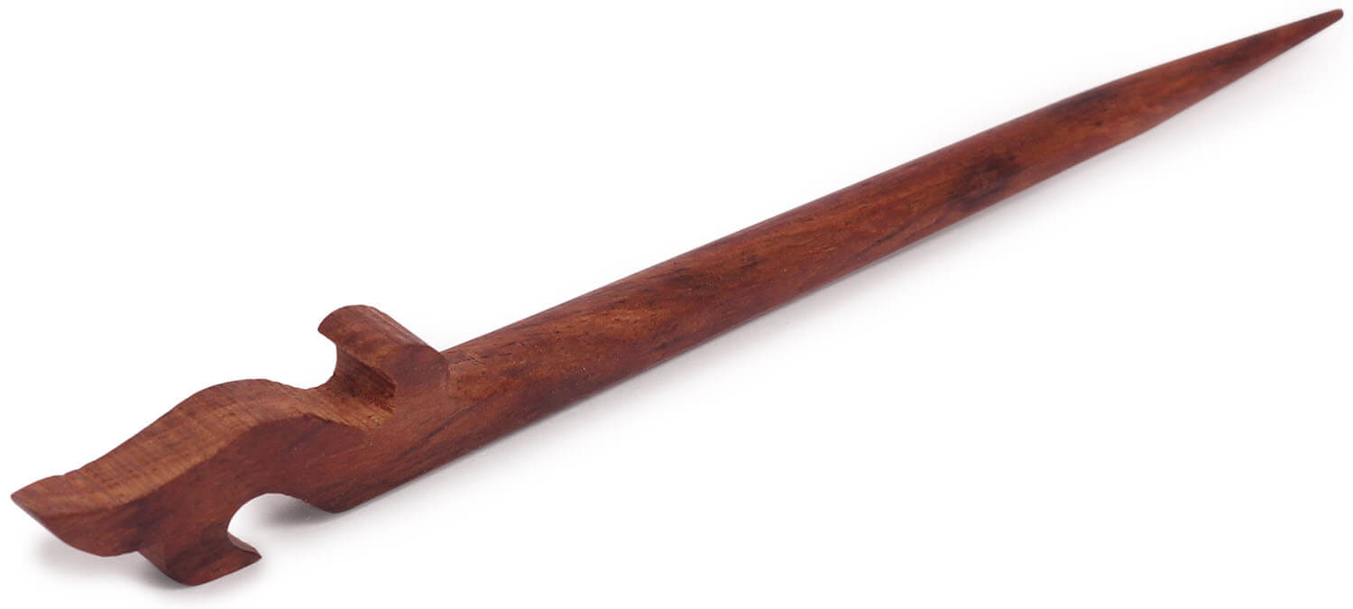 ArtistryBazaar 0.7"W handmade wooden elegant S shape design hairpin stick for women
