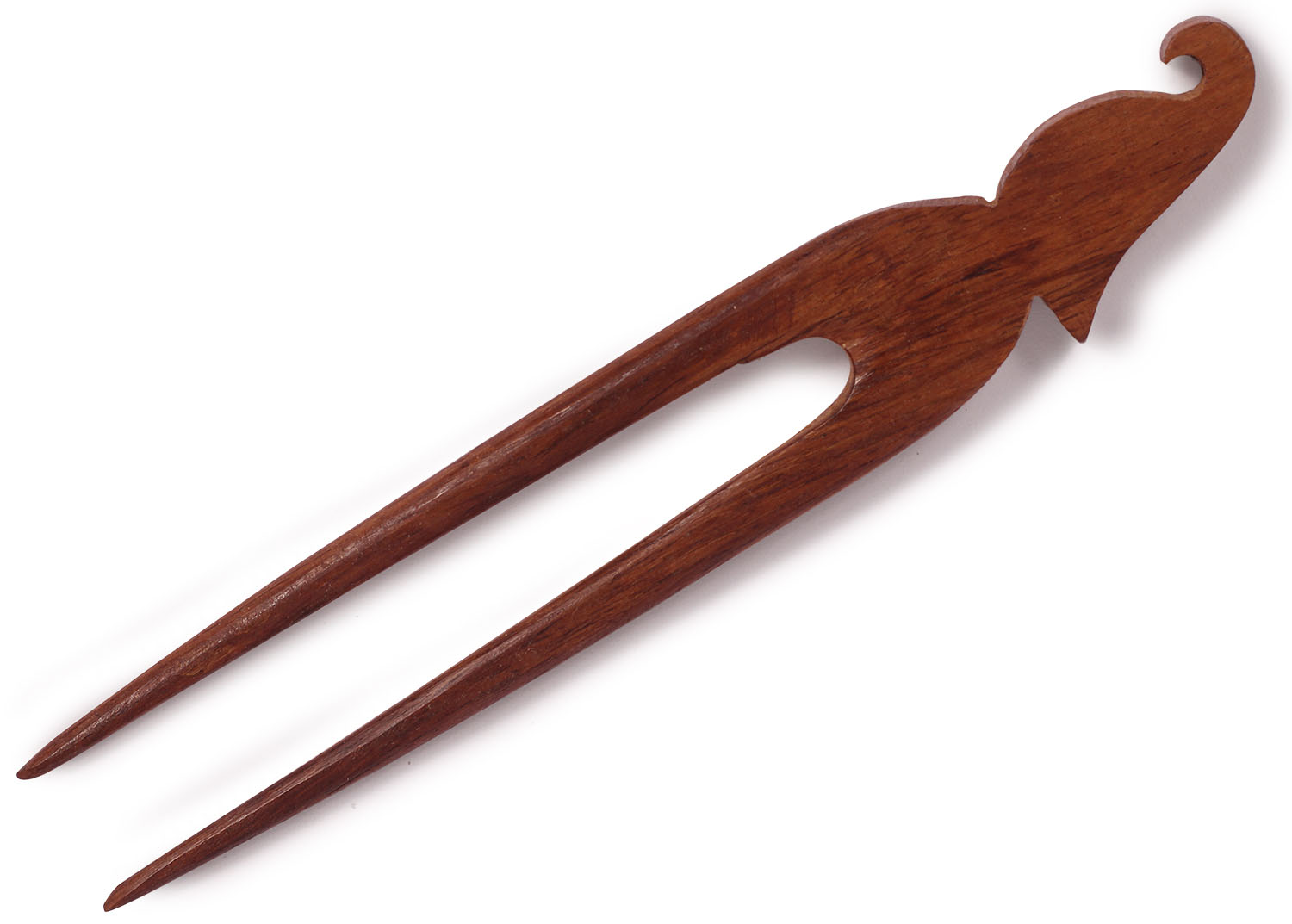 ArtistryBazaar 0.7"W handmade wooden double pin bird design hair stick or clip for women
