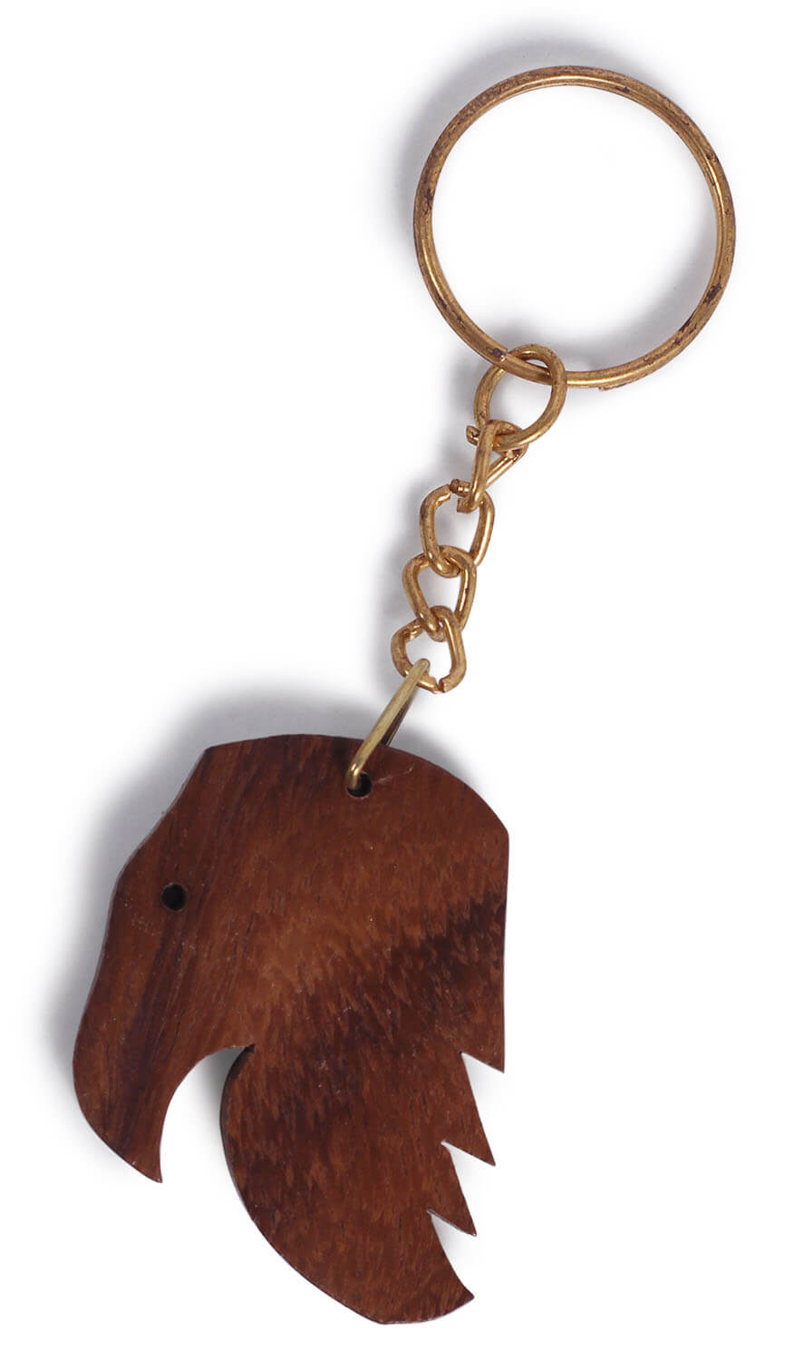 ArtistryBazaar 1.8"W wooden handcrafted eagle bird figurine  keyring