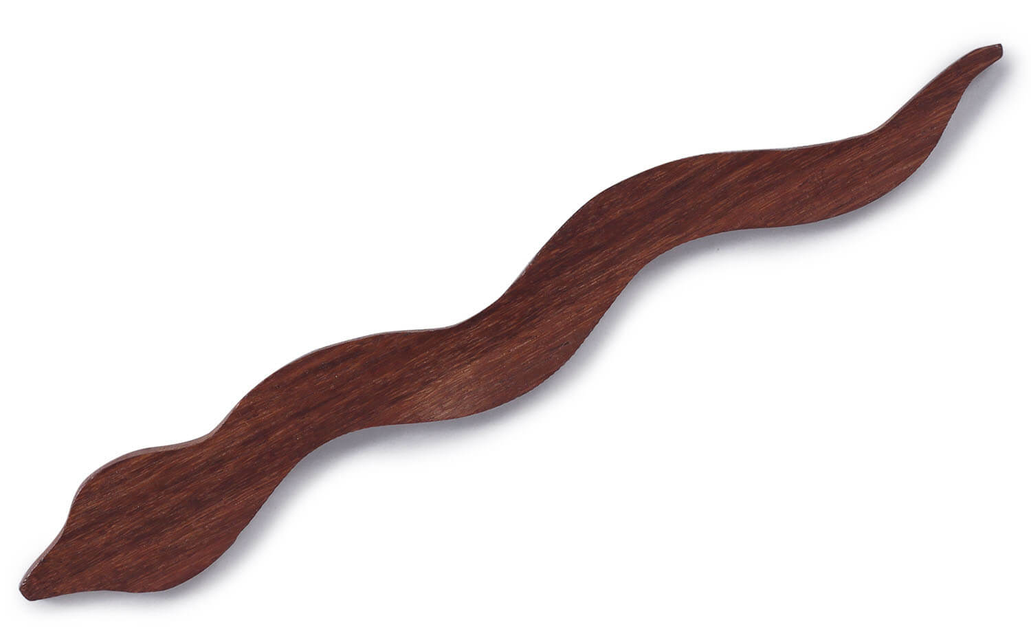 ArtistryBazaar 0.6"W handmade wooden brown animal figurine snake shape bookmark