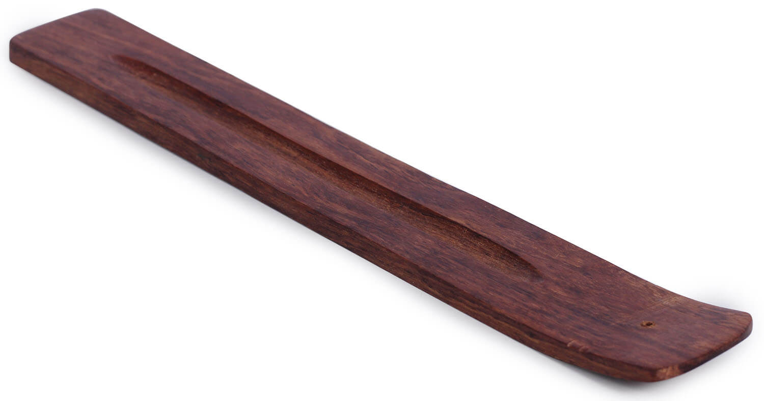 ArtistryBazaar 1.2"W handmade wooden incense burner holder