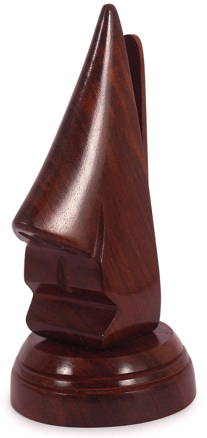 ArtistryBazaar 2.8"W x 6.5"  VINTAGE CRAFTLAND WOODEN NOSE CARVED SHAPED  HOME AND OFFICE SPECTACLE HOLDER