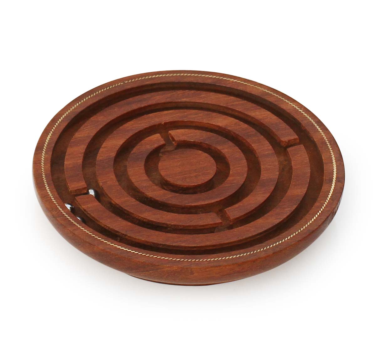 Wholesale Handmade 5” Wooden Labyrinth Board Game in Maze Puzzle with 3 Balls