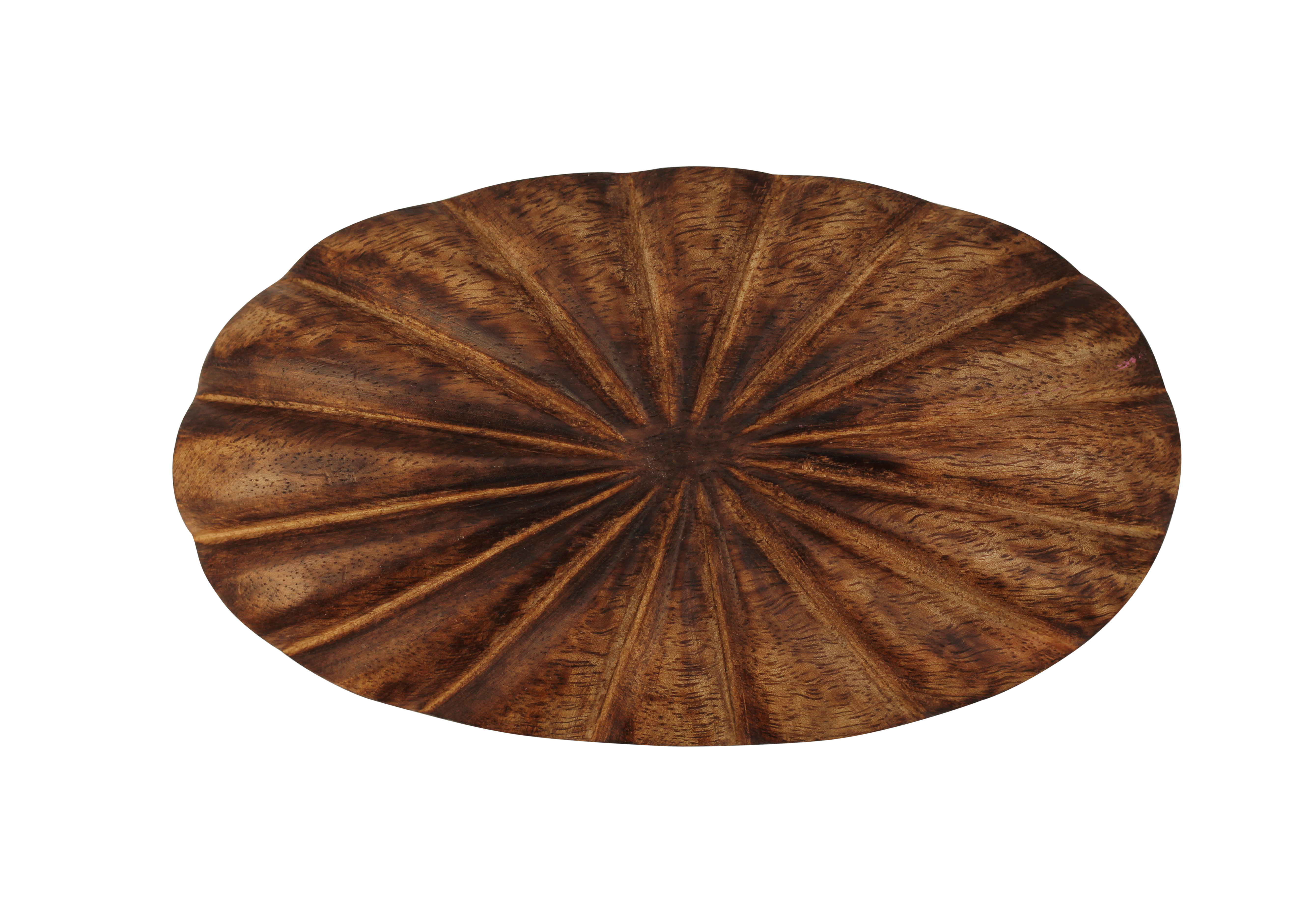 Handmade Wood Keepsake Box with Ribbed Carving - 6.6” Jewelry Box / Accent - Buy in Bulk Wholesale