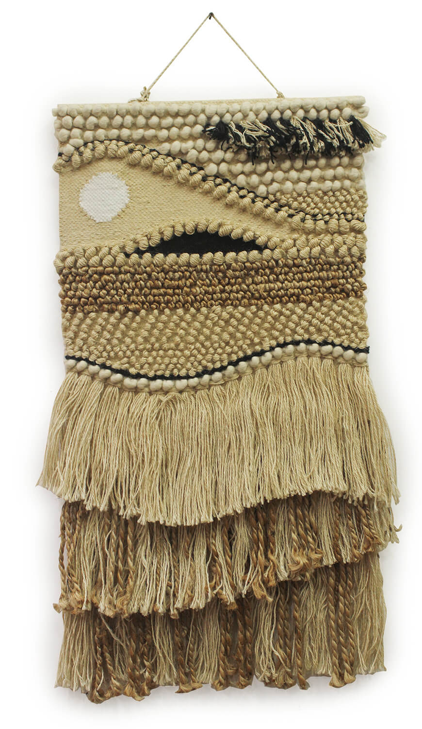 ArtistryBazaar Hand Woven Jute and Wool Sunset Wall Hanging Home Décor/  Decorative Wall Hanging Décor