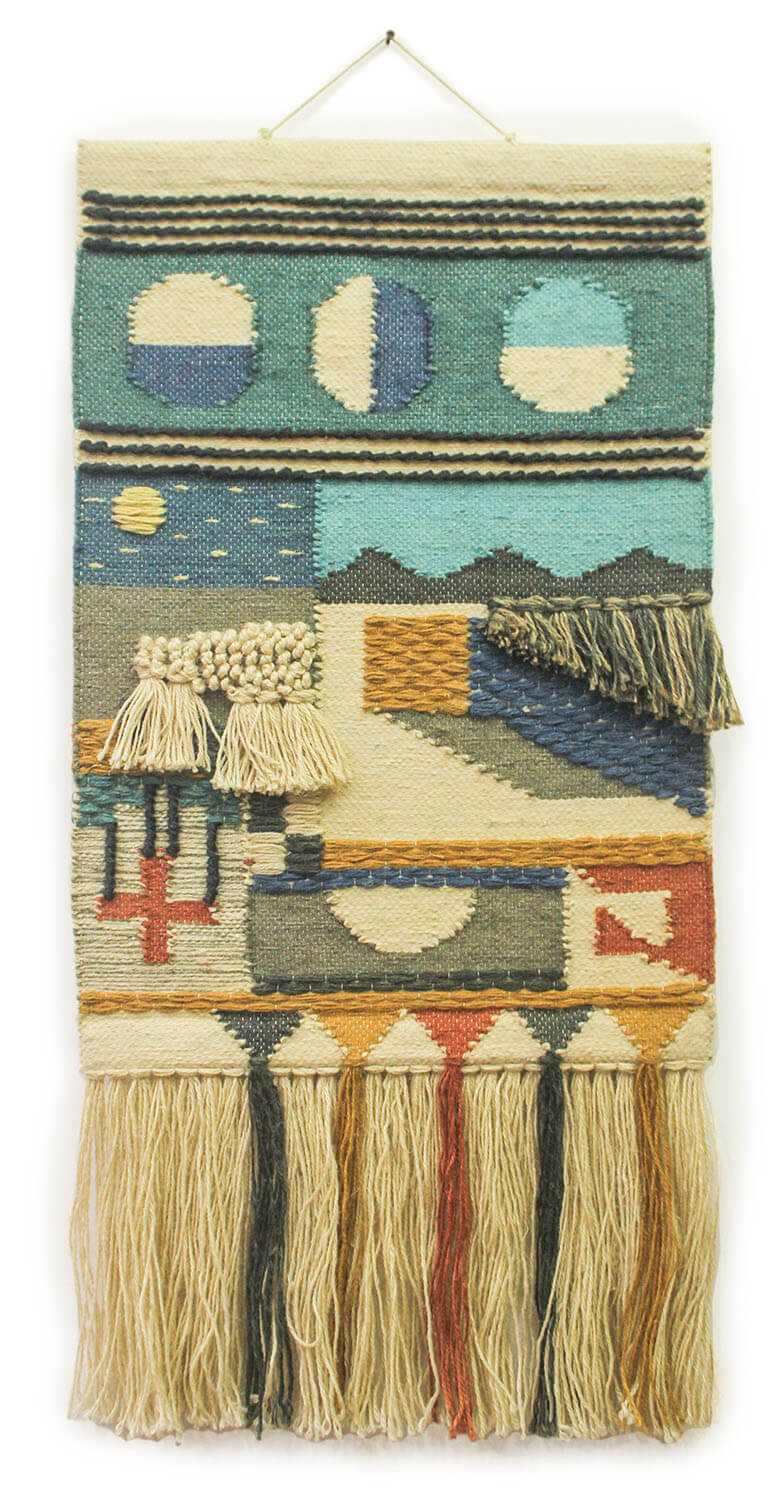ArtistryBazaar Geometric Hand Woven Colorful Modern Decorative Wall Hanging Home Decor