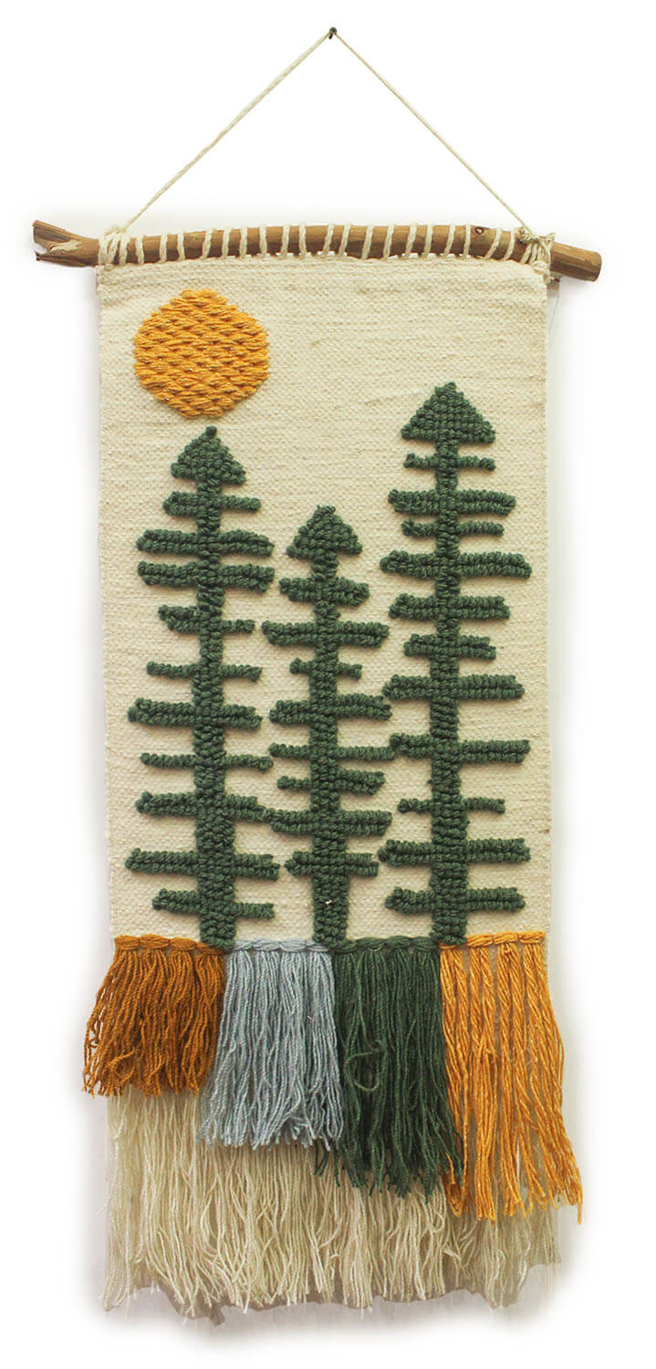 ArtistryBazaar Nature Inspired Hand Woven Colorful Jute Wall Hanging for Modern Home Decor