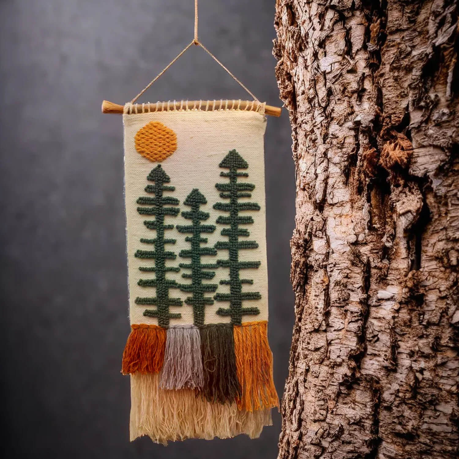 ArtistryBazaar Nature Inspired Hand Woven Colorful Jute Wall Hanging for Modern Home Decor
