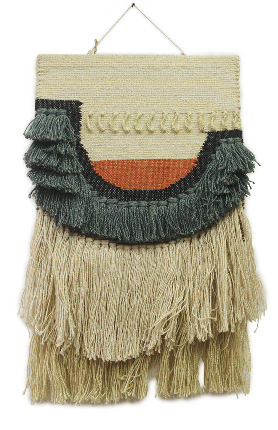 ArtistryBazaar Hand Woven Decorative Modern Wall Hanging for Home Décor with Large Tassels