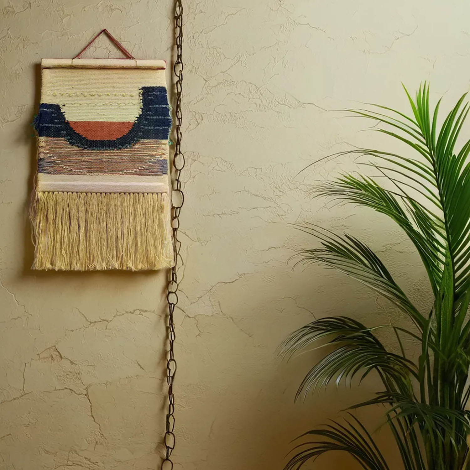 ArtistryBazaar Hand Woven Decorative Modern Wall Hanging for Home Décor with Large Tassels