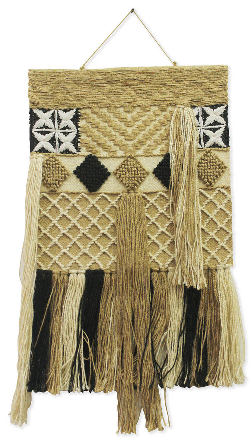 ArtistryBazaar Boho Geometric Jute Hand Woven Wall Hanging Home Décor/  Decorative Wall Hanging Decor