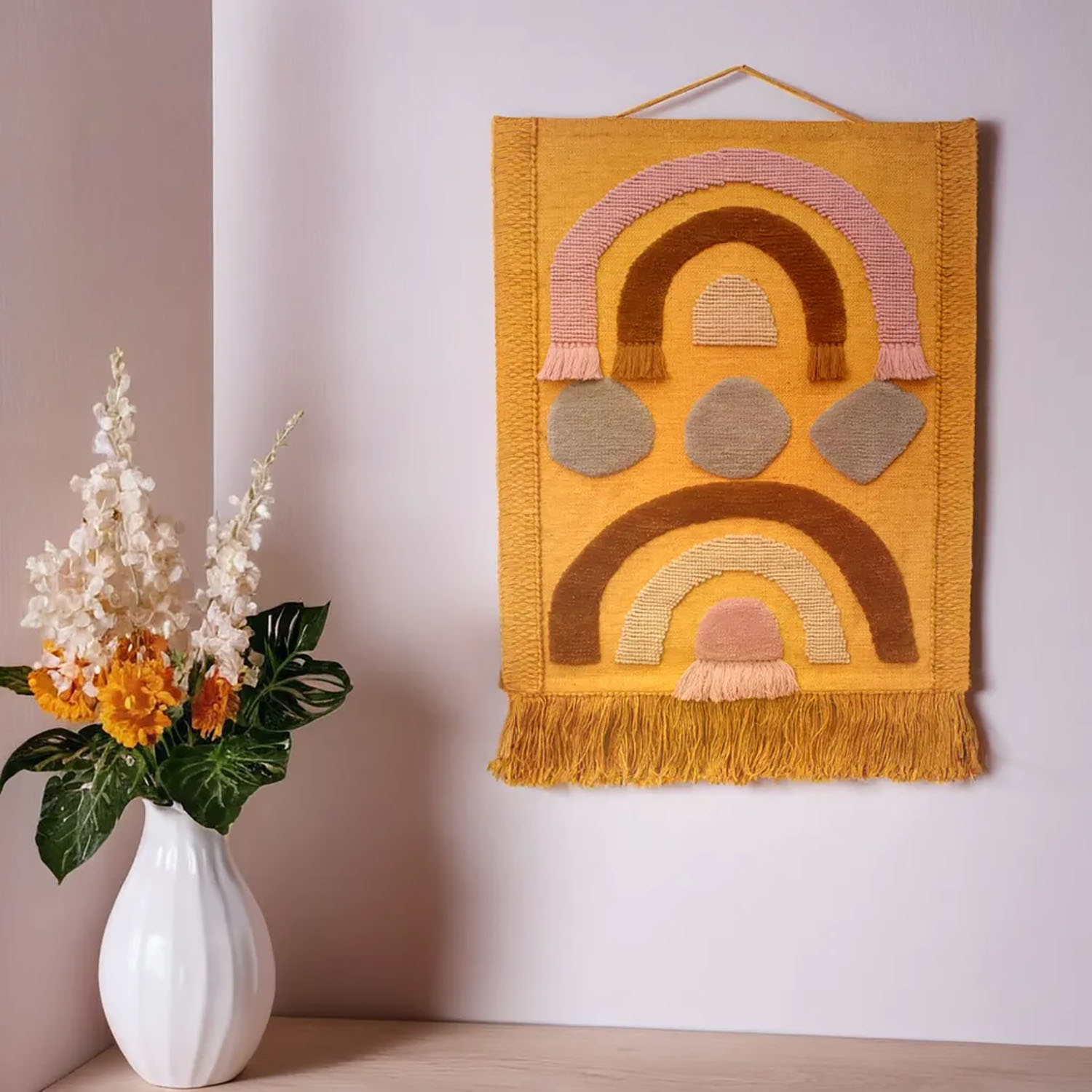 ArtistryBazaar Hand Woven Modern Wall Hanging Home Décor