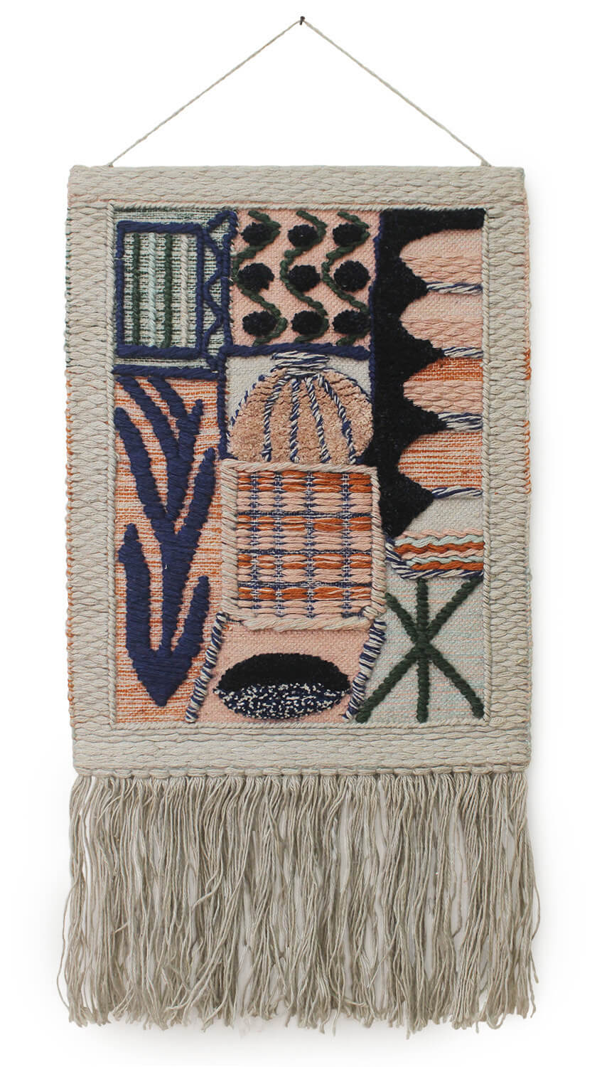 ArtistryBazaar Modern Multicolored Textured Handmade Wall Hanging