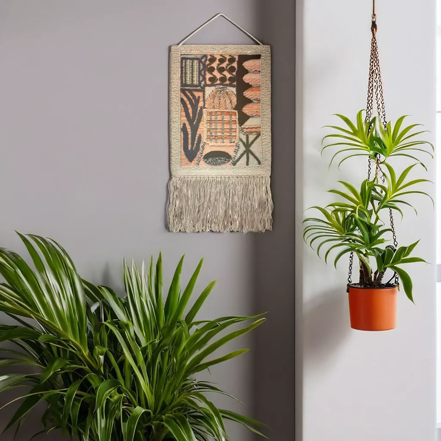 ArtistryBazaar Modern Multicolored Textured Handmade Wall Hanging