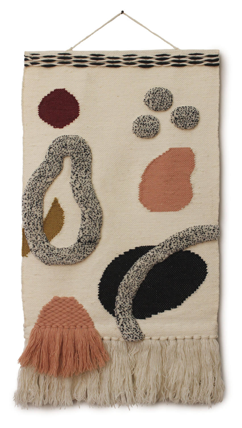 ArtistryBazaar Hand Woven Geometric Multicolor Woolen Decorative Modern Wall Hanging for Office and Home Décor